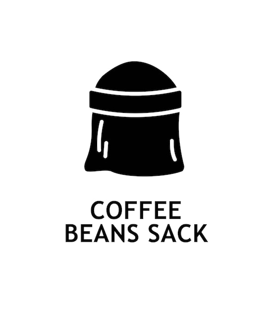 Coffee beans sack icon