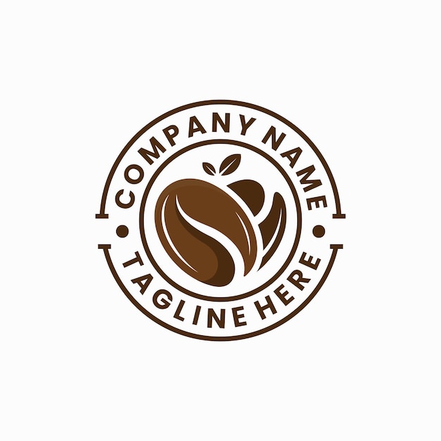 coffee beans vintage logo template