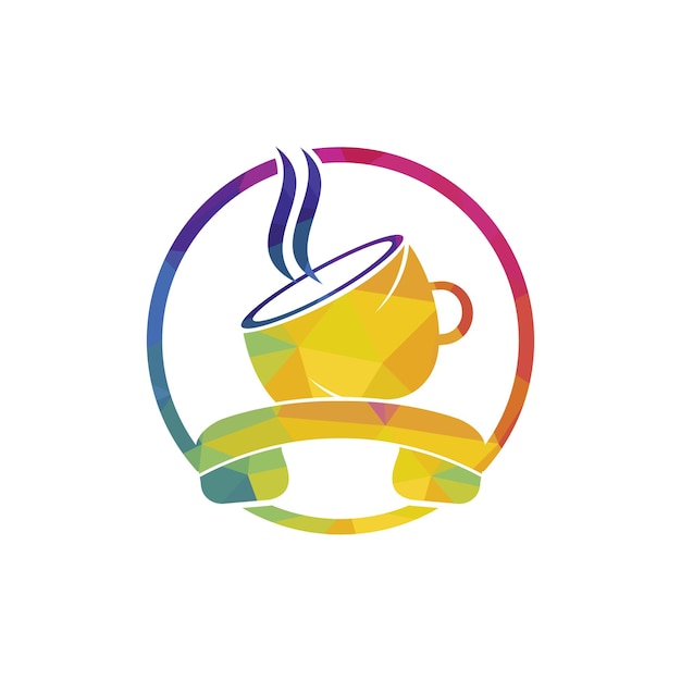 Coffee call vector logo design