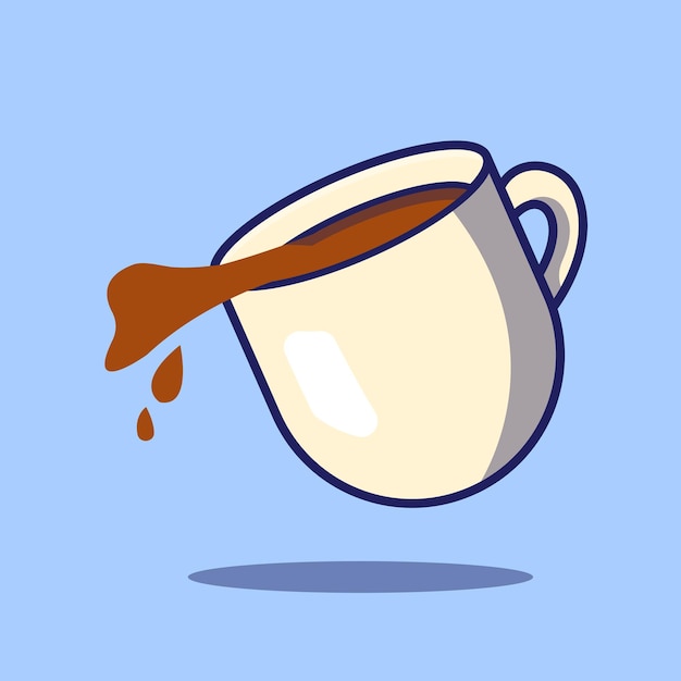 Coffee cartoon illustration. Cup of coffee vector illustration