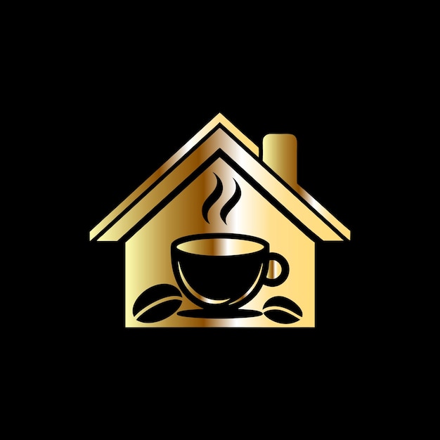 Coffee cup and house logo Vector illustration for your design