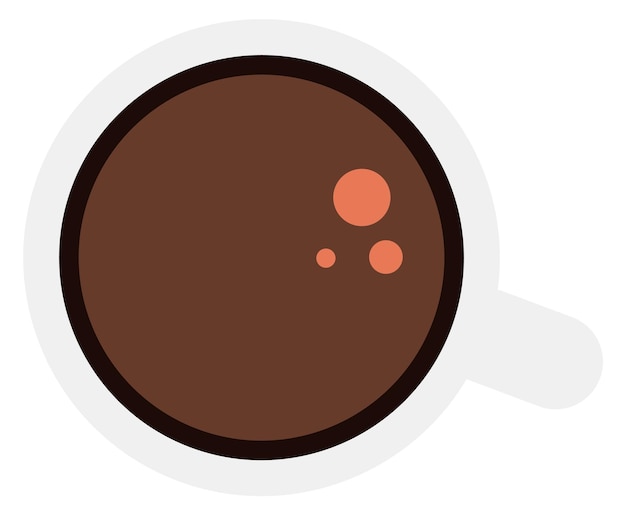 Coffee cup icon Hot drink top view