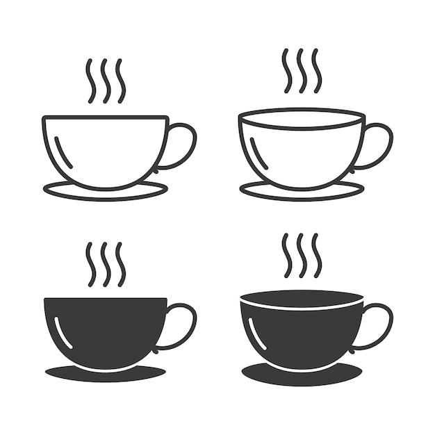 Coffee cup icon isolated vector illustration