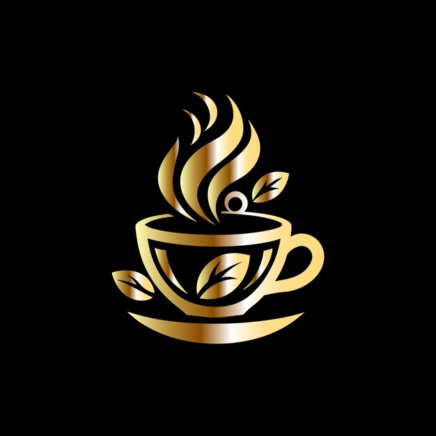 Vector coffee cup logo design luxury coffee cup icon logo template