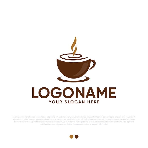 Coffee Cup logo design premium vector