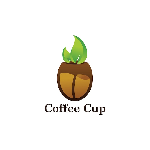 Coffee Cup logo design with gradient