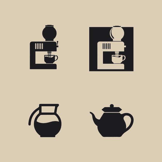 Coffee cup Logo hot drink coffe and tea icon  Template vector icon design