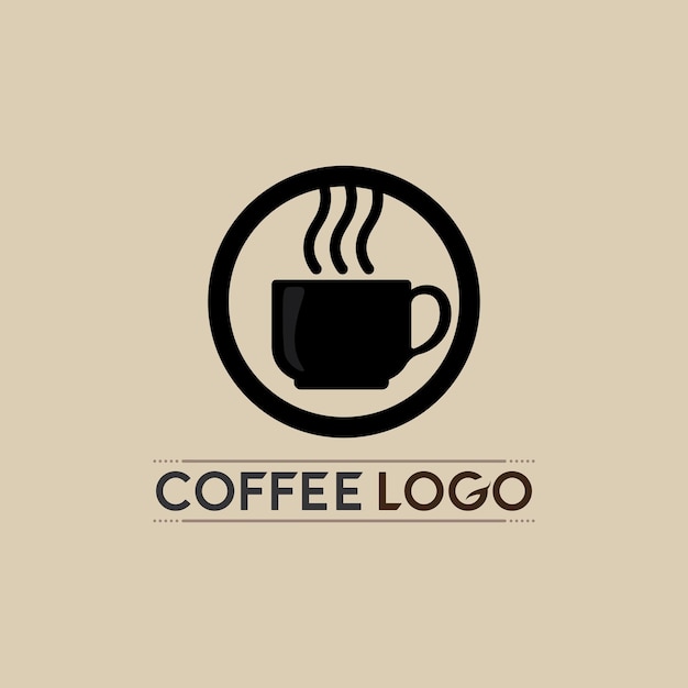 Coffee cup Logo hot drink Template vector icon design illustration