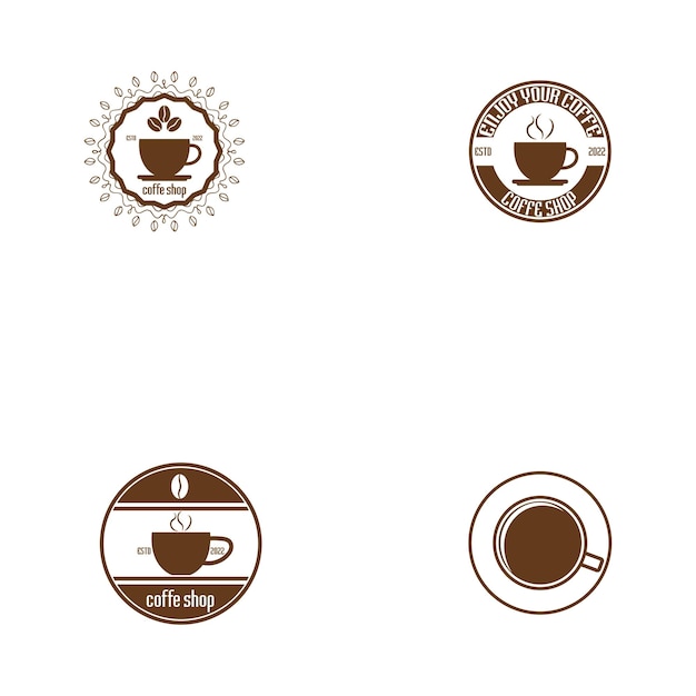 Coffee cup Logo Template vector icon illustration design