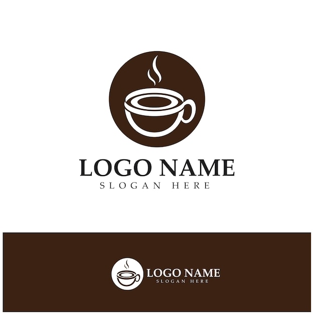 Coffee cup Logo Template vector icon illustration design