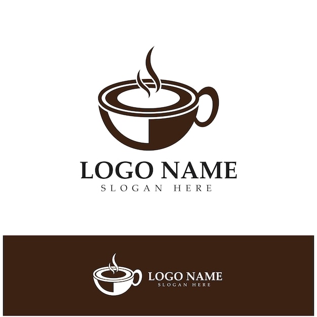 Coffee cup Logo Template vector icon illustration design