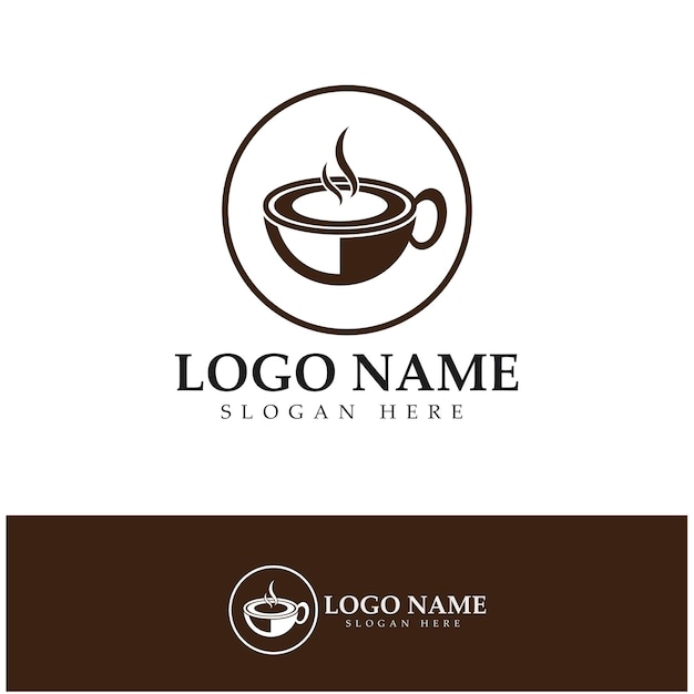 Coffee cup Logo Template vector icon illustration design