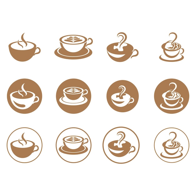 Coffee cup Logo Template vector icon illustration design