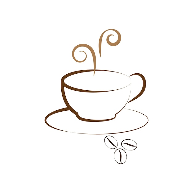 Coffee cup logo vector design