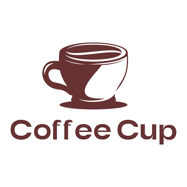 coffee cup minimalist logo design