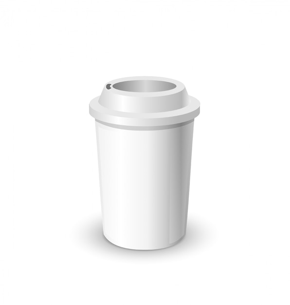 Coffee cup realistic mock up isolated