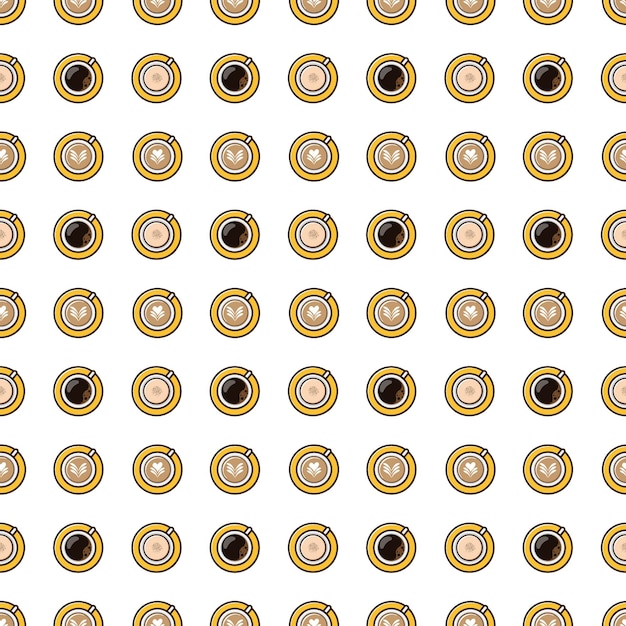 Coffee cup seamless pattern