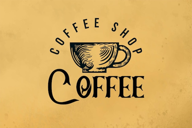 Coffee cup, tea and coffee logo