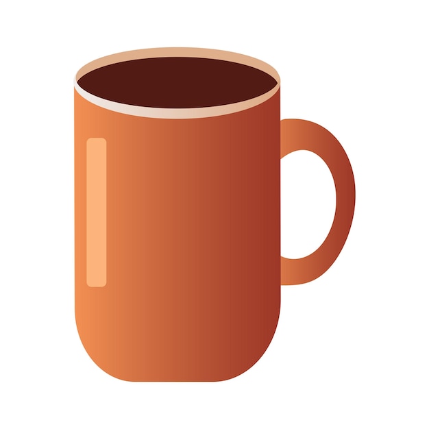 a coffee cup vector in brown color