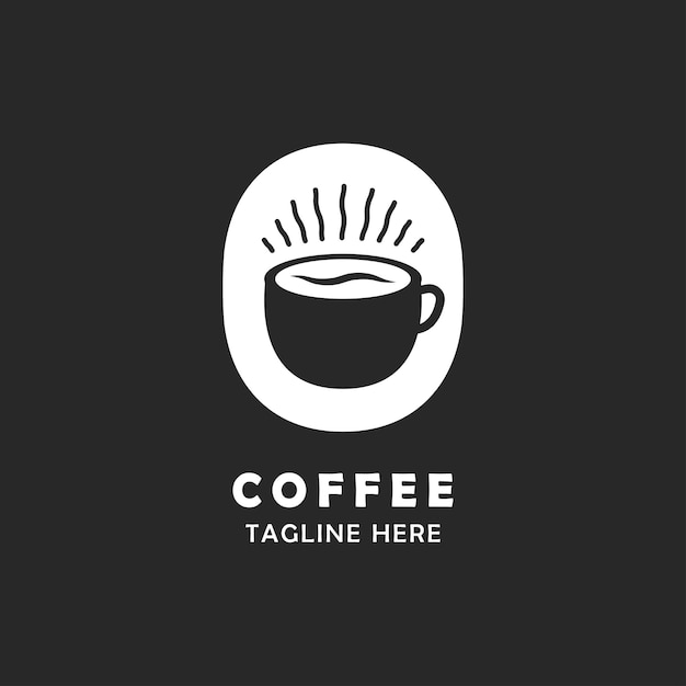 Coffee cup vector logo design template