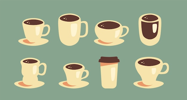 Coffee Cups set Vintage style