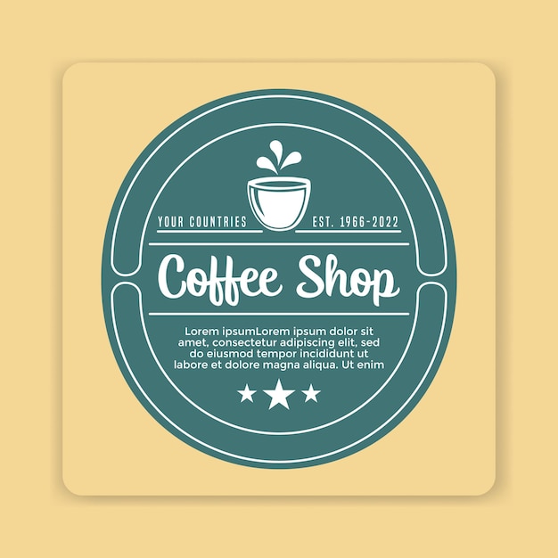 coffee drink food restaurant logo editable