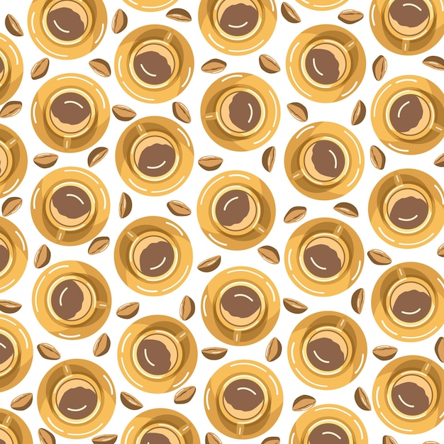 Coffee drink illustration pattern