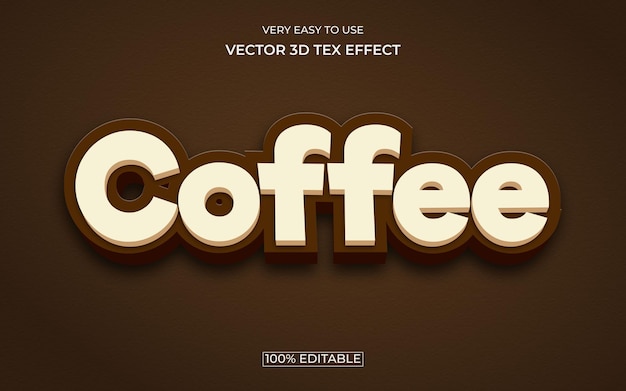 Coffee editable text effect design