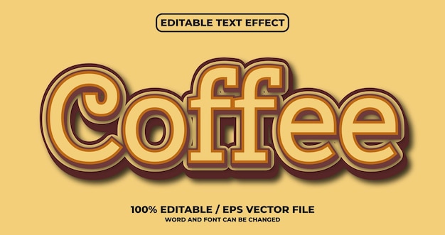 Coffee editable text effect