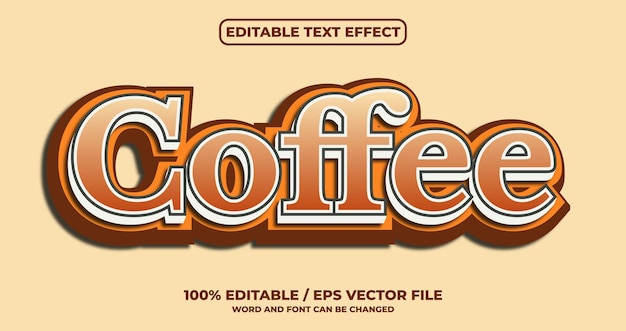 Coffee editable text effect