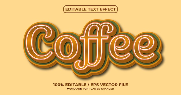 Coffee editable text effect