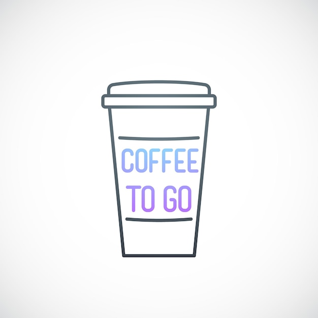 Coffee to go emblem