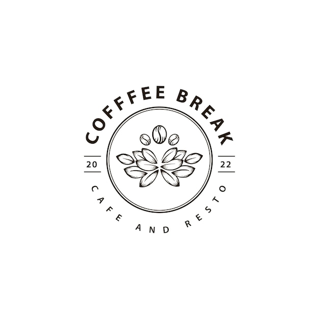 Coffee hand drawn premium logo