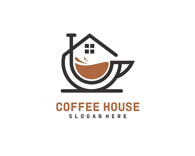 Vector coffee house abstract logo brand