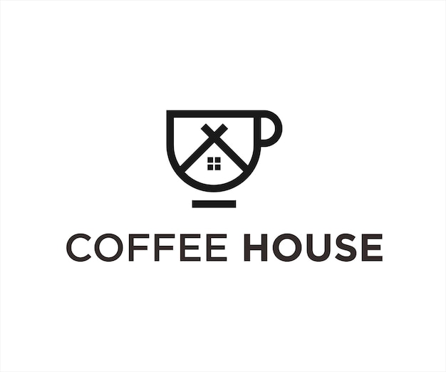 coffee house logo design vector illustration