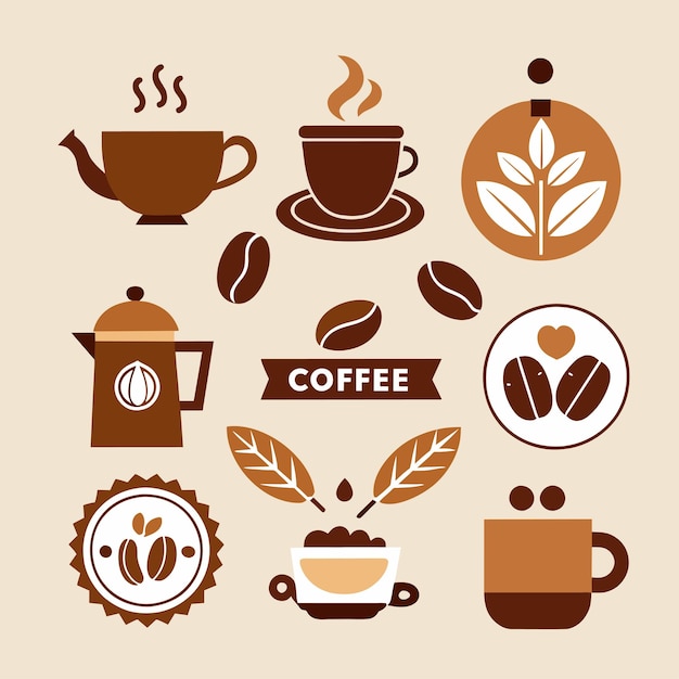 coffee icon sets vector