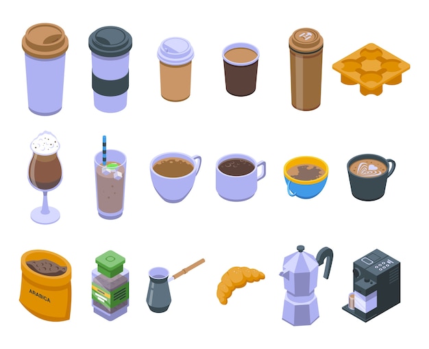 Coffee icons set.