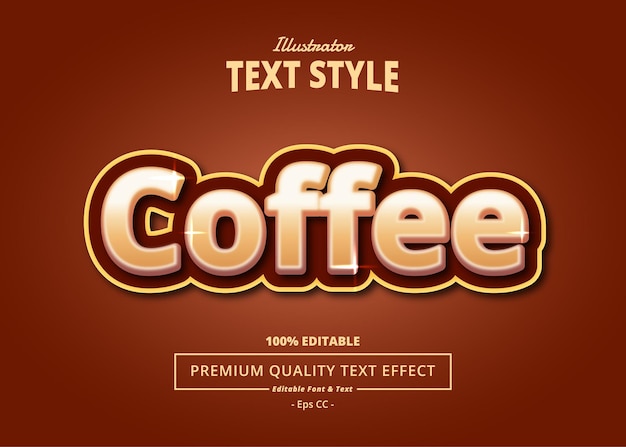 COFFEE ILLUSTRATOR TEXT EFFECT