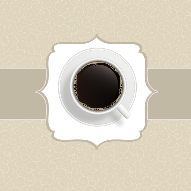 Coffee invitation background. vector illustration. eps 10.