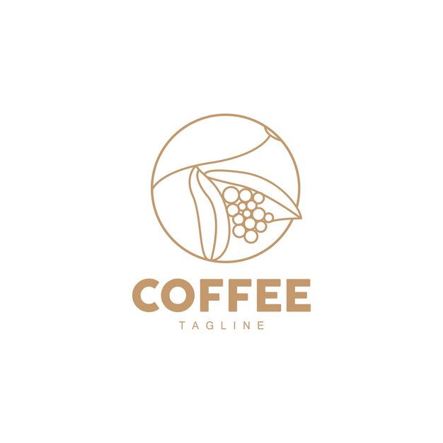 Coffee Logo Coffee Tree Design Cafe Drink Vector Icon Brand Illustration Symbol