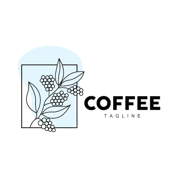 Coffee Logo Coffee Tree Design Cafe Drink Vector Icon Brand Illustration Symbol