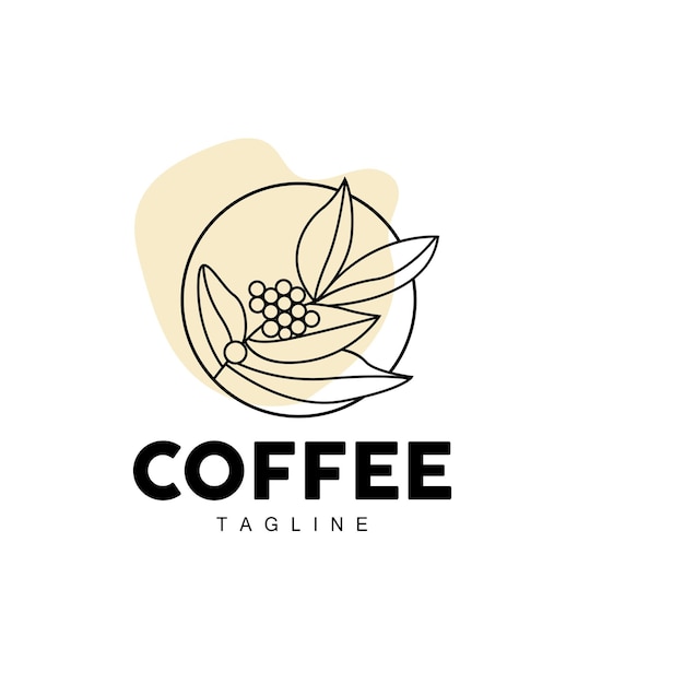 Coffee Logo Coffee Tree Design Cafe Drink Vector Icon Brand Illustration Symbol