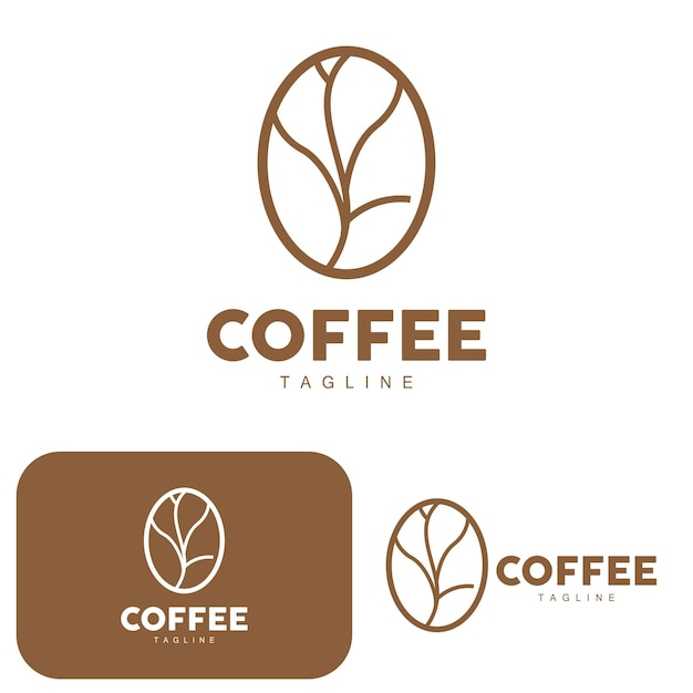 Coffee Logo Coffee Tree Design Cafe Drink Vector Icon Brand Illustration Symbol