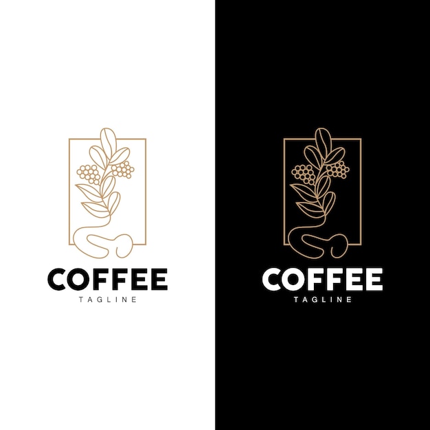 Coffee Logo Design Coffee Tree Drink Vector Template Symbol Illustration