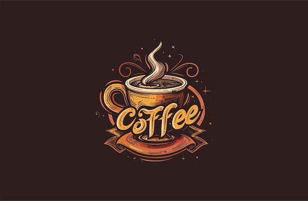 Coffee logo design template vector illustration