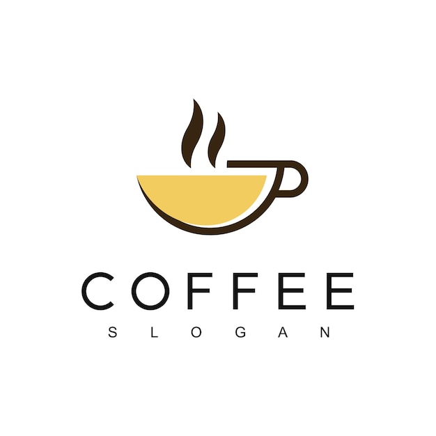 Coffee logo design template With Vintage Concept style For coffee shop And Cafe Business