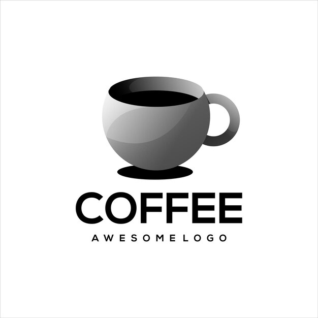 Coffee logo illustration gradient