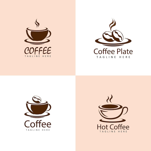 Coffee logo set