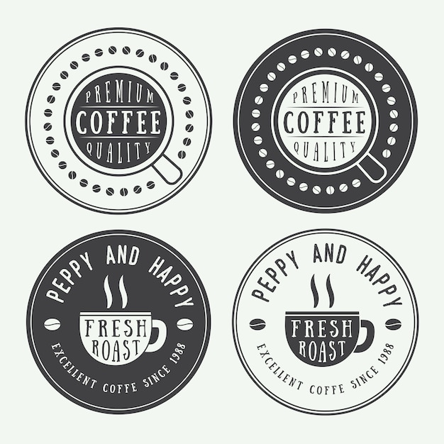 coffee logos, labels