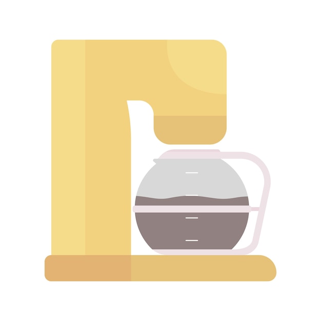 Coffee machine semi flat color vector object